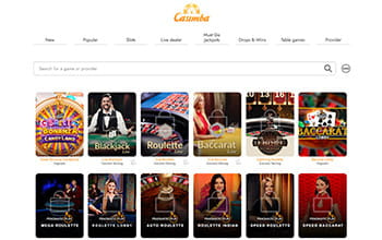 The Casimba live casino games