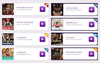 JackpotCity live casino games.