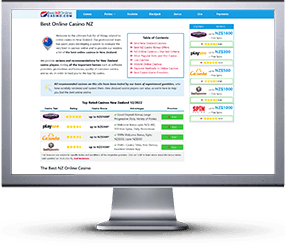 New Zealand online roulette casinos with desktop.