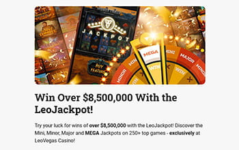 LeoVegas casino welcome bonus
