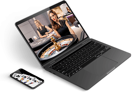 Casino games on laptop and mobile phone