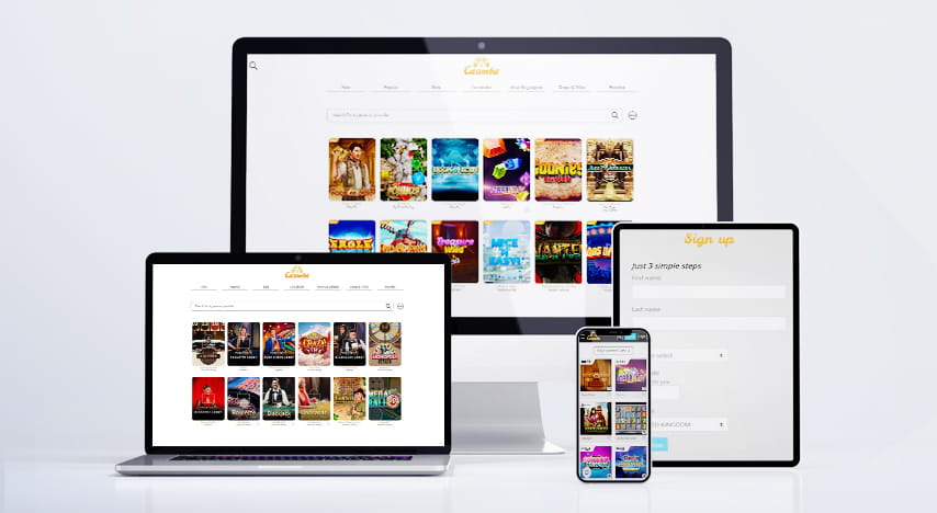 The mobile casino offer on desktop, tablet and smartphone.