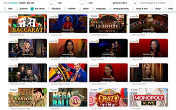 Playzee Live casino games